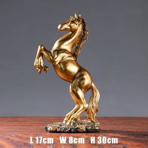 Horse Statue EuropeanStyleSculpture Home Desk Model Bar Crafts Ornaments Modern Resin Art Decoration