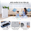 Máy lạnh di động 12.000 BTU thông minh nhập khẩu Fujihome, máy điều hòa di động đứng mini điều khiển Wifi đa năng làm lạnh, hút ẩm, lọc không khí. 