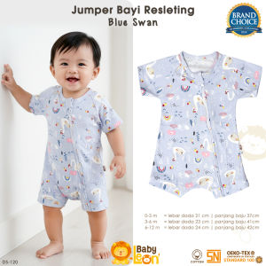 BABYLEON Jumpsuit Bayi 0-1Th Jumper Bayi Baru Lahir Full Resleting Jumpsuit Bayi Cotton Double Knit Baby Sleepsuit Baju Tidur Bayi Pakaian Bayi Baju Harian Anak Bayi Balita DS-120 SM-902