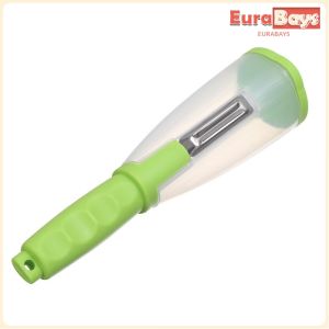 E.B. Multifunctional Storage Box Peeler Knife Peeler With Rubbish Bin Slicer Shredder Stainless Steel Vegetable Kitchen Tool Gadgets
