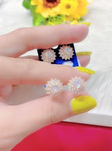 Bông tai nữ đính đá mạ vàng 18K cao cấp thiết kế tinh xảo sang trọng thích hợp làm quà tặng đi dự tiệc B1654 B1334 -72