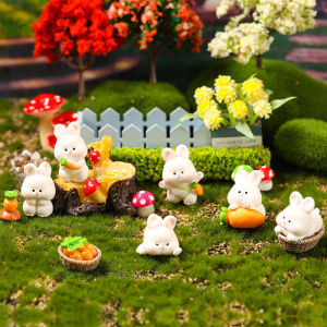 YAFEN Micro Landscape Cute Animal Cartoon Rabbit Gardening Accessories Year Of The Rabbit Ornaments