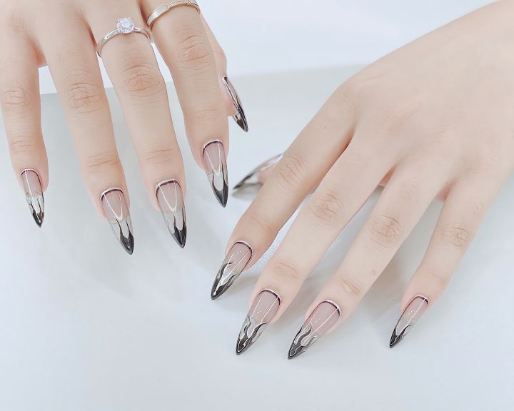 Mẫu nail họa tiết đơn giản (ảnh: internet) | Simple nails, Gel nails,  Acrylic nails