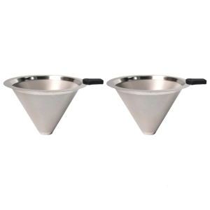 Stainless Steel Coffee Dripper Hand Dripping Coffee Maker Stainless Steel Cup Manual Coffee for Home Use