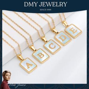 DMY Jewelry Rantai Leher Perempuan Korean Style/Gold 916 Original Malaysia/Rantai Leher Viral/Fashion Letternecklace Couple Bestfriends/Rantai Leher Emas 916 Original/Emas Korea Cop 916/Necklace Women/Indian Jewellery Set/Kpop Merch/Rantai Leher Viral