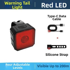 SJJL Chống nước IPX4 Đèn hậu phanh xe đạp Độ sáng cao Sạc nhanh Đèn trước và đèn sau xe đạp Độ bền cao Phụ Kiện Xe Đạp Đường MTB