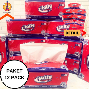 (PAKET 12 PACK) Tisu Jolly 250 Sheet 2ply Facial Tissue Wajah