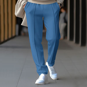 ＜1202＞  Cross-Border 2024 Spring American Casual Three-Dimensional Single Pleated Draped Suit Pants Loose Drawstring Track Sweatpants Men