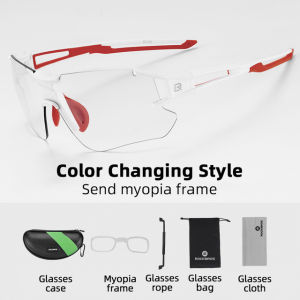 ROCKBROS Cycling Photochromic Glasses UV400 Outdoors Sports Sunglasses Bicycle Mens Frameless Glasses Goggles Technical Eyewear