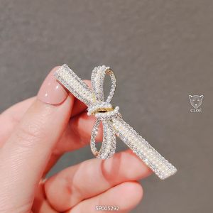 Kẹp tóc nữ đính đá kết hợp ngọc trai nhân tạo dễ thương phong cách Hàn Quốc phụ kiện tóc Cloe Accessories 5292