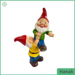 Hanak Cute Climbing Gnome Figurines Flower Pot Hugger Hanging Garden Gnomes Plant Decorations For Pots Resin Hanging Gnome Figurine