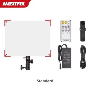 AMBITFUL LEDP60C 60W 3200-5600k Dual Color Temperature LED Lamp Video Light Panel Lamp Honeycomb Grid Softbox Remote Control