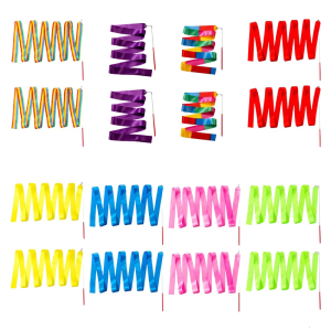 Dancing Ribbons Stick for Streamers Rhythmic with Twirling Rod Dance Ribbons Streamers Colorful Gymnastic Dance Ribbons