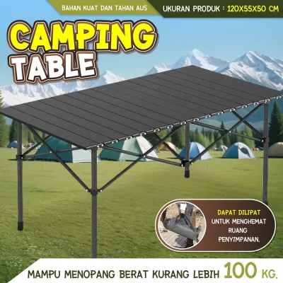 HTD SPORT Meja Lipat Outdoor Piknik Camping Kemah Mancing Hiking Multifungsi Portable
