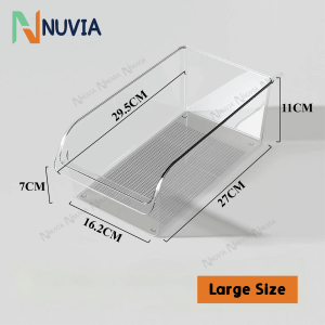 Nuvia PET Material Storage Container Food-grade Refrigerator Storage Box Versatile Durable Refrigerator Bins Organized Pantry for Home