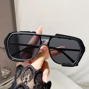 JN IMPRESSION New Irregular One-piece Trendy Street Photography Slimming Sunglasses