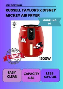 Russell Taylors Disney Mickey & Friend Air Fryer 4.8L (D1)