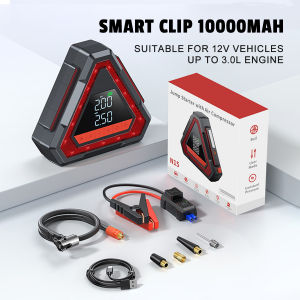 5 In 1 20000Mah Car Jump Starter Jumper Kereta 12V Power Bank With Air Pump LED Light Triangle Warning Light Emergency