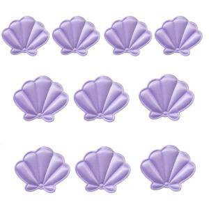 10Pcs Reversible Fabric Seashells Charm Hair Clip Accessories For Women Girls Teen Hairpin Headbands Clothing Decoration