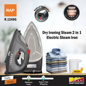[1 YEAR WARRANTY] RAF R-1245G Electric Steam Iron 1800W/Seterika Stim Elektrik RAF R-1245G