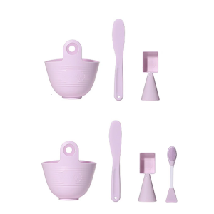 Convenient Silicone Face Mask Mixing Set Including Bowl Brush And Tools Reusable For Effortless Skincare Preparation