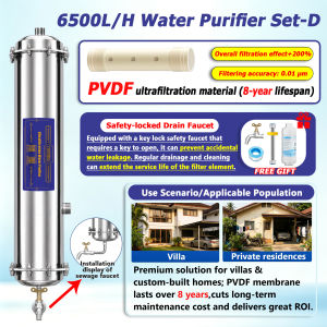 TROUWIDS Commercial Water Purifier For Drinking UF 6500L Outdoor Water Filter System High Flow