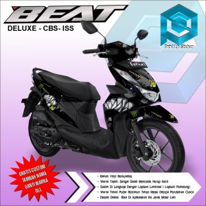 BISA COD Decal Stiker Beat 2020 Decal Full Body Variasi 4008 Motif Hiu Shark Honda Beat Deluxe CBS 2020 Free Custom