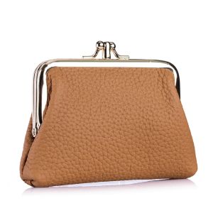 Royal Bagger Classic Double Layer Coin Purse for Women Genuine Cow Leather Mini Storage Bag Fashion Casual Small Wallet 2090