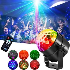 Đèn LED Karaoke Sân Khấu Mini Gia Đình Chớp 7 Màu Hiệu Ứng Nhấp Nháy Xoay Theo Nhạc Có Remote Điều Khiển