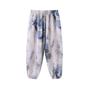 25 Summer Childrens Thin Breathable Jogger Anti-Mosquito Pants for Boys and Girls Loose Casual Printed Homewear Pajama Pants