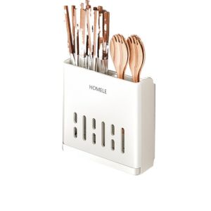 WU552 พลาสติกทำจากพลาสติก หลอดตะเกียบ กาวในตัว อุปกรณ์ติดผนัง ที่วางตะเกียบ ใช้งานได้จริง ท่อระบายน้ำระบายน้ำ กล่องเก็บของบนโต๊ะอาหาร สำหรับห้องครัว