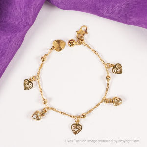 Gelang Tangan Perempuan Dewasa Emas Bangkok Korean Style BFF Bestie Gold Bracelet For Women Aesthetic Friendship Fashion Accessories Charm Murah Ready Stock | LIVAS Fashion