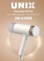 Unix Hair dryer ion styler 1700W UN-A1690 KOREA Metallic White Gold. 