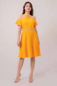 RIMINI - Dress Wanita Gaun Pesta Formal Cold Shoulder S-L - Ilyena Dress 9049