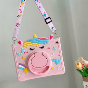 Softcase Advan XTAB 8 Inch T310 Case Anak Casing Unicorn Ring Rotate Cute Standing Kartun Case Lucu Cover Sandaran Dudukan Berdiri Standing Pink Ungu Karakter Rotate Kesing