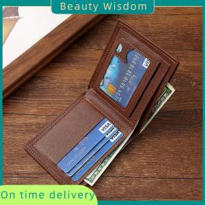 Beauty Wisdom Vintage PU Leather Wallet Minimalist Purse For Men Money Change Pouch Credit Card Holder Man Birthday Gifts