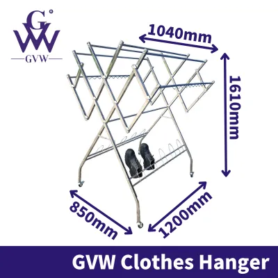 GVW SHARK Ampaian Penyidai Baju Foldable Clothes Drying Rack Stainless Steel Clothes Hanger Drying Racks Laundry