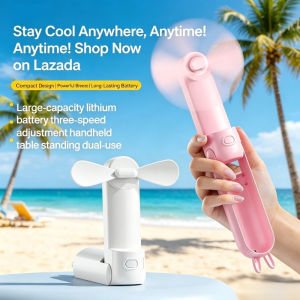 Portable USB Fan Rechargeable Mini Fan Quiet & Foldable Design Outdoor Handheld Fan