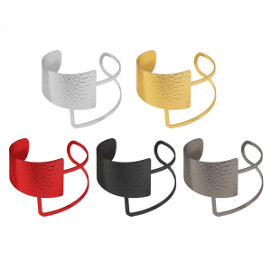 Có thể điều chỉnh phóng đại Vòng đeo tay khuyết cho nữ hoài cổ hiphop Punk Bangle hình học không thường xuyên dây đeo cổ tay phụ kiện