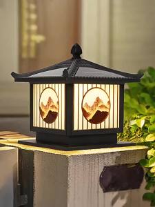 SXH  Column Villa Courtyard Outdoor Gate Light New Model Electric Connection Fence Solar Waterproof 2024 Balustrade Light