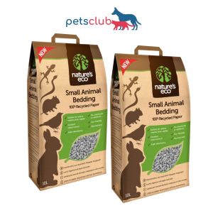 [Bundle of 2] Natures Eco - Recycled Paper Small Animal Bedding 10L / 30L each Suitable for Rabbit Hamster Rabbit Guinea Pig
