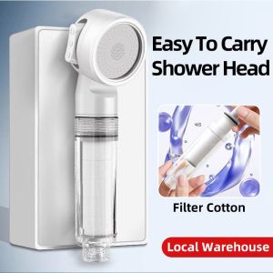 Portable Filtered Shower Head Pampalakas ng Tubig Mini Handheld Sprayer 3 Modes Water Purifier Nozzle for Travel
