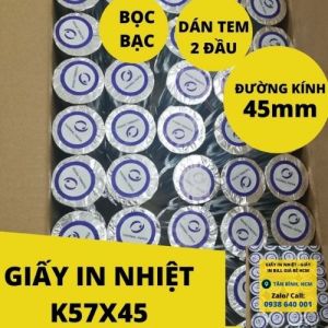 [HCM]Thùng 50 Cuộn Giấy in bill Giấy in nhiệt Giấy in hóa đơn K57x45mm ( K58x45mm)