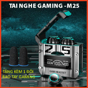[Tặng Đôi Bao Tay Gaming] Tai Nghe Nhét Tai Gaming M25 TWS  Tai Nghe Bluetooth Gaming M25  Màn Hình Led  Âm Thanh HIFi  Giảm Ồn ENC  Bluetooth 5.2  Độ Trễ Cực Thấp  Tiện Ích Đa Năng  Chống Nước IPX7  Cảm Ứng 1 Chạm  v.v...