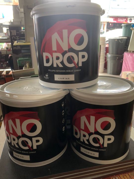 No Drop Bitumen Black 4 kg Anti Bocor Pelapis Bitumen Anti Lumut Hitam