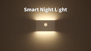 LED Motion Activated Night Light with Magnetic Mount Indoor Motion Light Plastic Texture for Staircase and Bedroom