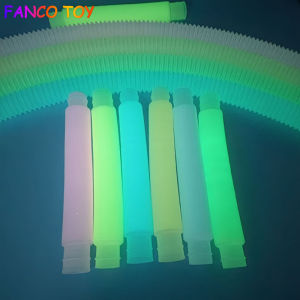 5/10Pcs Luminous Pop Tubes Sensory Fidget Toy Stress Relieve Toys Autism Anti Stress Plastic Bellows for Children Squeeze Gifts Toy