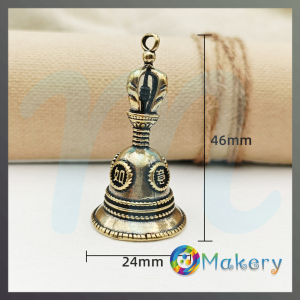 LM Brass Bell Handicraft Vajra Bells Pendant Pure Copper Auspicious Copper Key Chain Gift