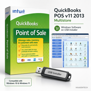 Quickbooks POS (Point of Sale) v11 2013 Multistore USB SOFTWARE Installer – Plug & Install | FULL VERSION | Perpetual | No CD Drive Needed | Windows Compatible | Fast & Easy Setup | No Internet Required | COMES IN A USB FLASDRIVE | USB | FLASHDRIVE