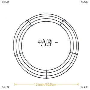 [COD] SUILEI Round Hoop DIY Christmas Wire Wreath Frame Wall Hanging For Wedding Valentines